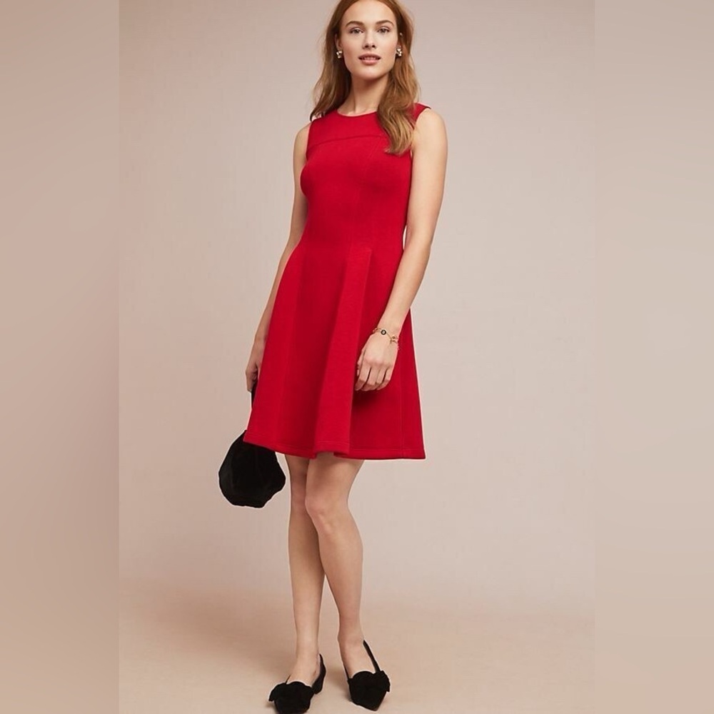 NWT Anthropologie Maeve Red Debutante Dress